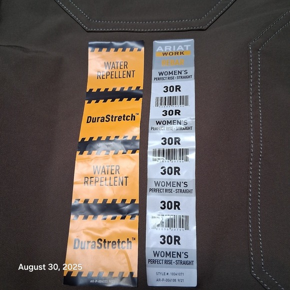NWT Ariat Womens Rebar Perfect Rise Straight Leg Dritek Softshell Pants Size 30 - Picture 5 of 13